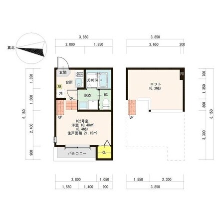 新守山駅 徒歩6分 2階の物件間取画像